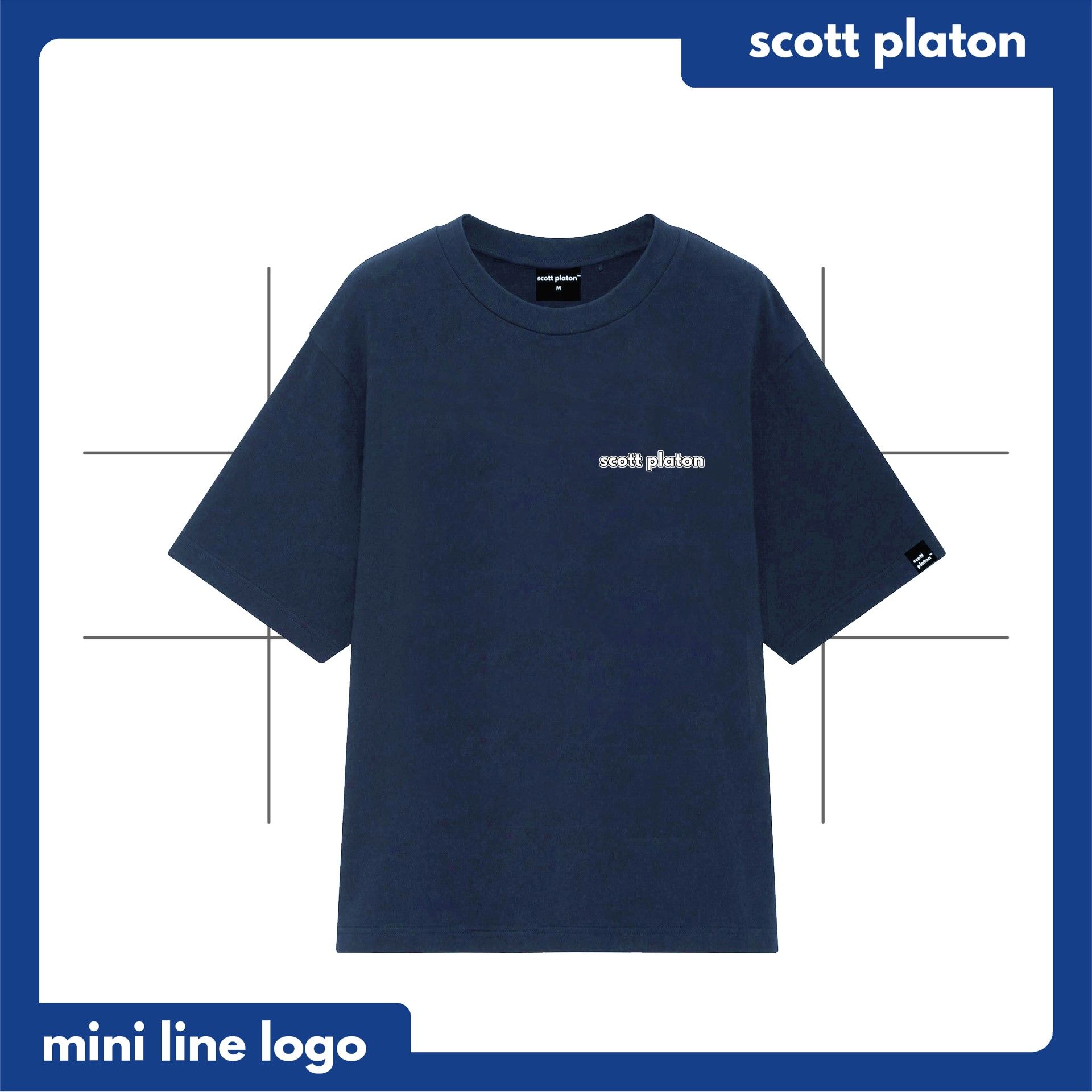 Scott Platon Áo thun Mini Line Logo - Chất liệu cotton dày dặn đứng form