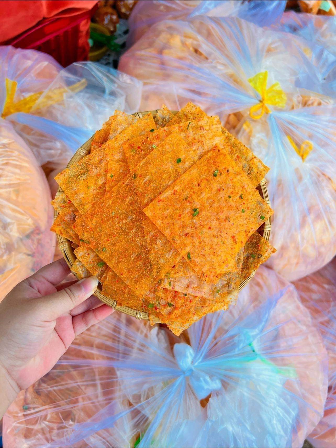 Combo 5 bịch bánh tráng phô mai vị tép hành