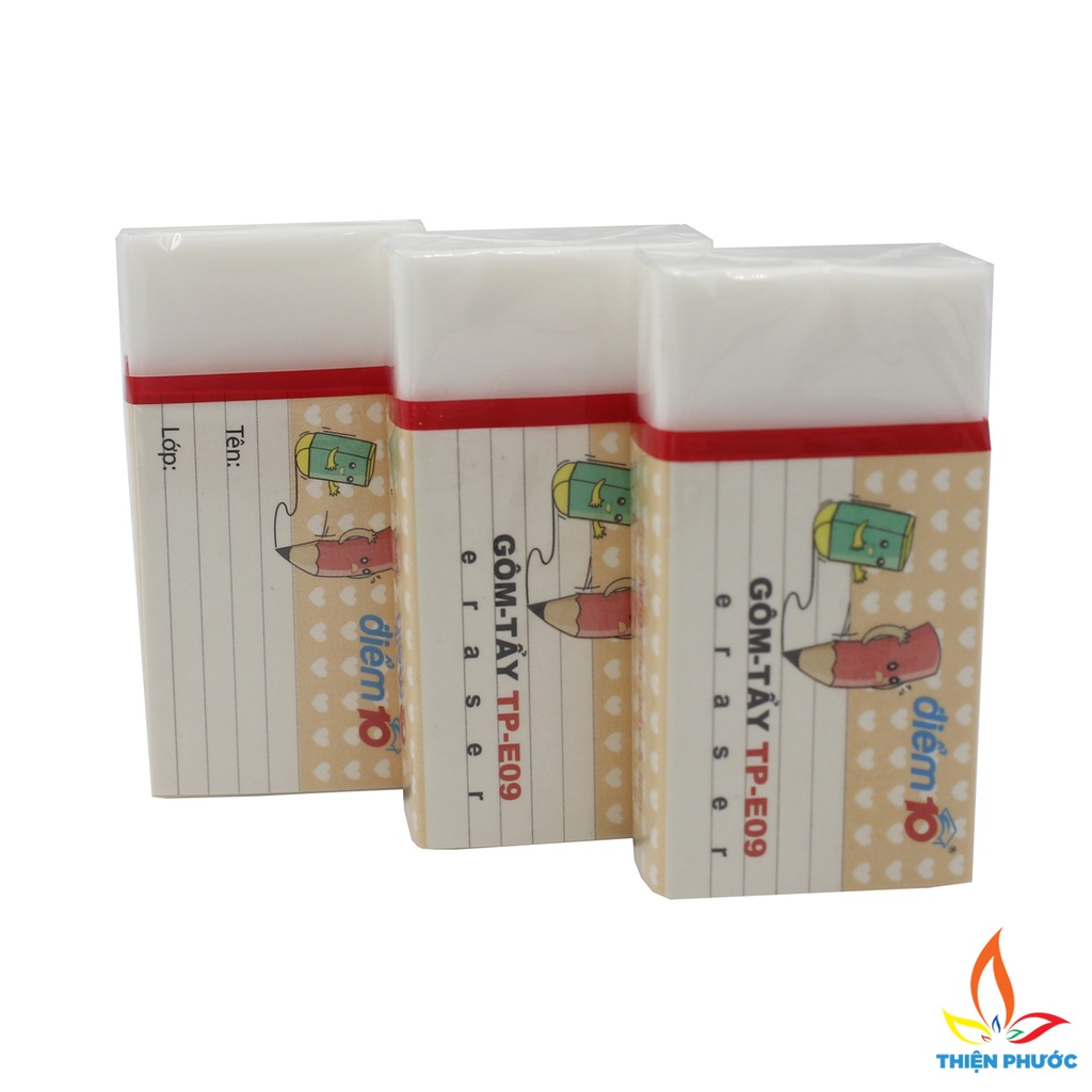 Gôm tẩy bút chì thiên long điểm 10 tp-e09 thiện phước