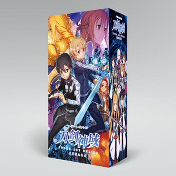 Hộp quà anime Sword art online chữ nhật đứng có bình nước có bookmark postcard huy hiệu ảnh dán ảnh thẻ poster thanh kiếm thần vực