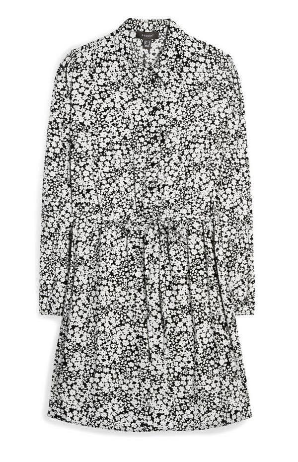 [HCM]Đầm trắng đen hoa nhí Primark