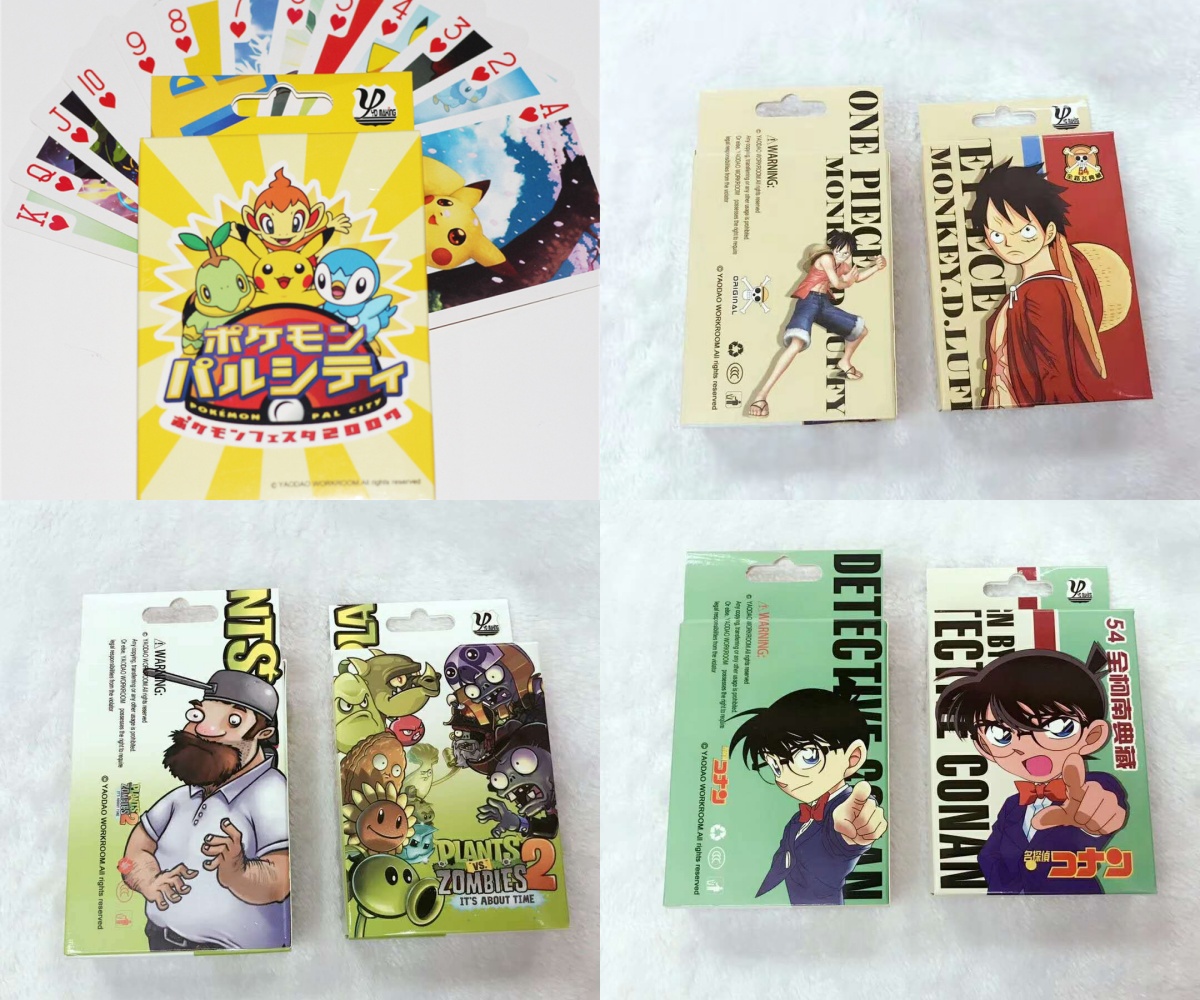 Bộ bài Tây tú lơ khơ Onepiece , Naruto, Doraemon , Conan, Dragonball, Pokemon