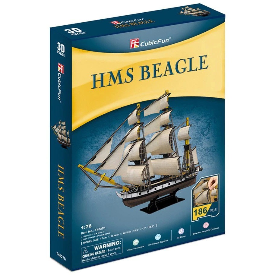 Mô hình giấy 3d cubicfun - hms beagle t4027h