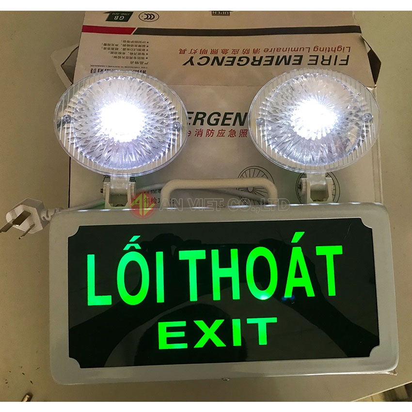 Đèn Sự Cố Khẩn Cấp Chiếu Sáng Kết Hợp Biển Chỉ Dẫn Thoát Nạn Exit
