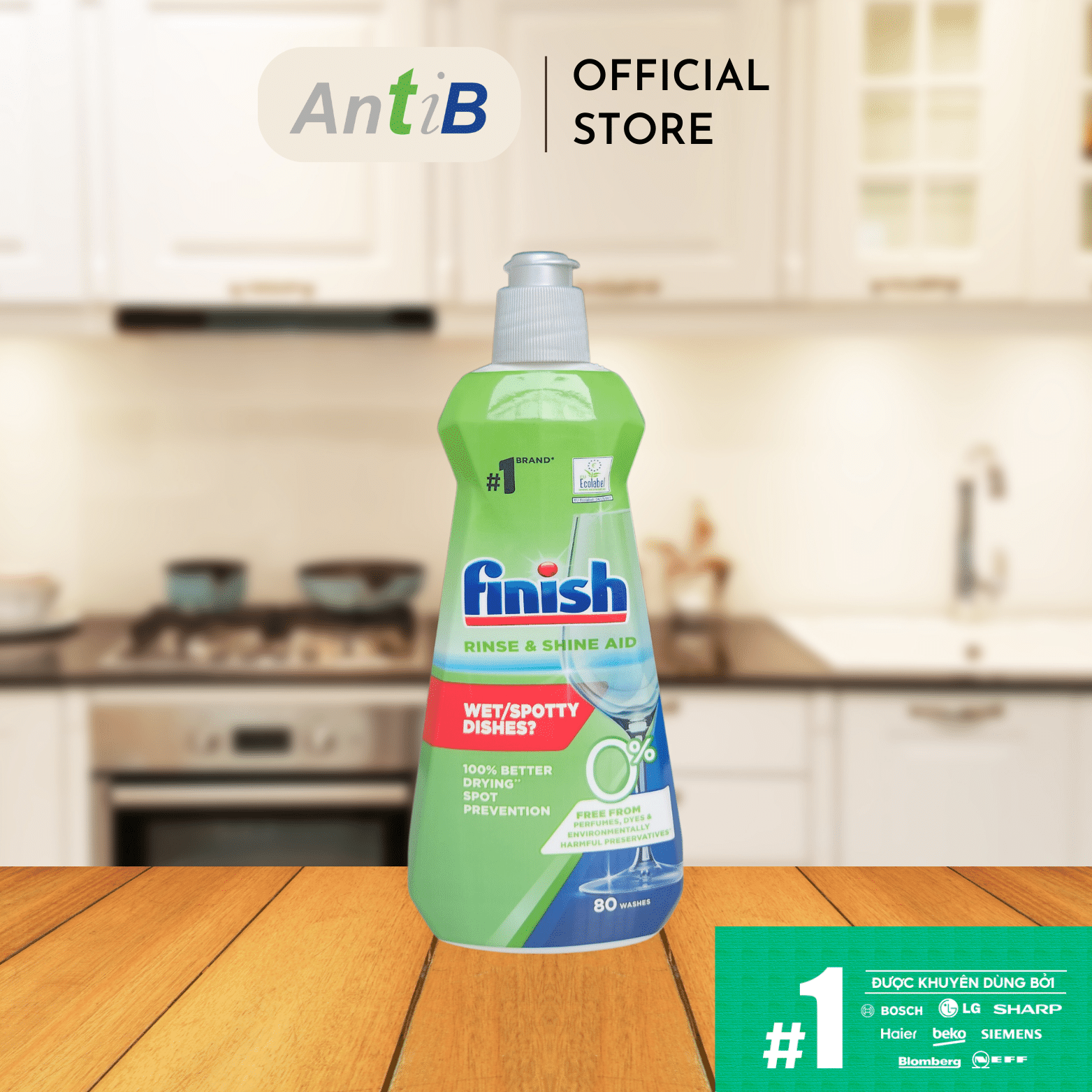 [HCM]Nước làm bóng Finish Eco 0% 400ml