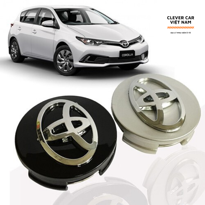 Ốp Chụp Mâm Bánh Xe Ô Tô Toyota Đường Kính 62mm