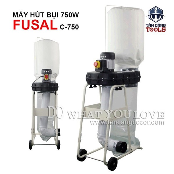 Máy Hút Bụi 1 Túi Fusai C - 750 - - Được ứng dụng rộng rãi trong các xưởng nội thất : xưởng CNC, xưởng DIY, hút bụi gia đình.