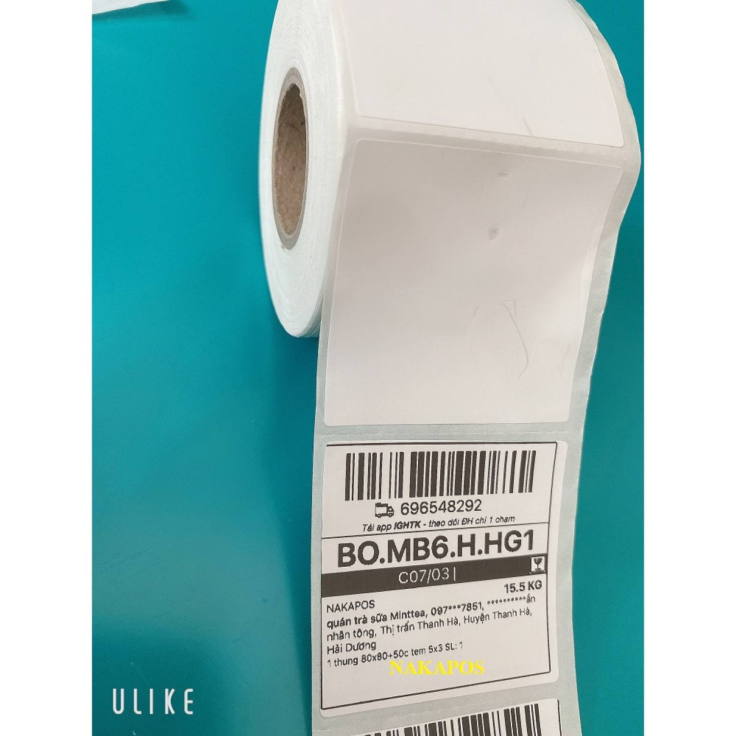 600 tem Tem in vận đơn ghtk khổ giấy 50*50mm