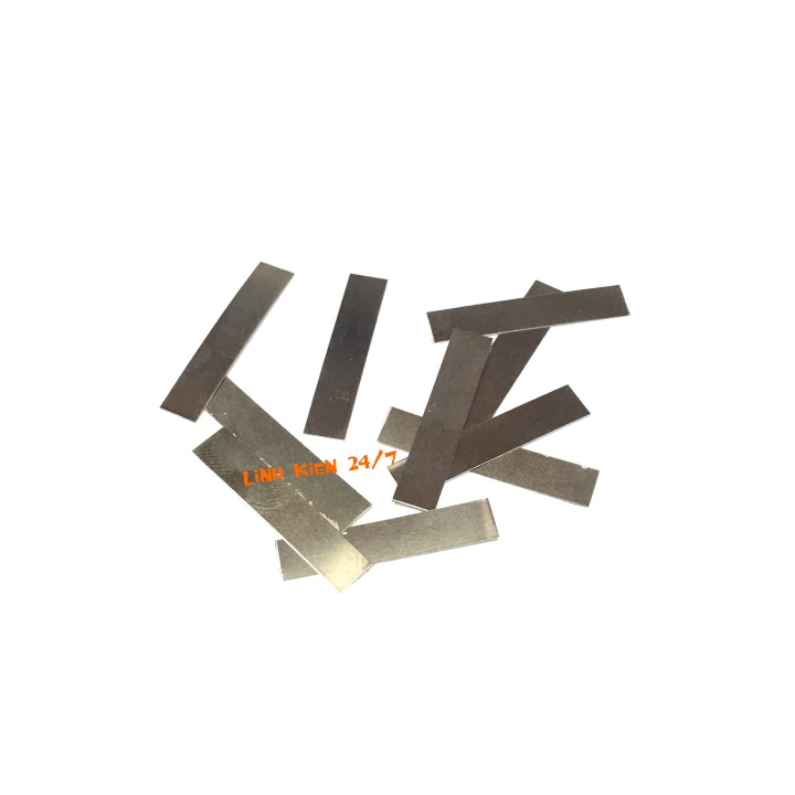 Bộ 20 miếng kẽm đơn hàn cell pin 0.1x5x25mm