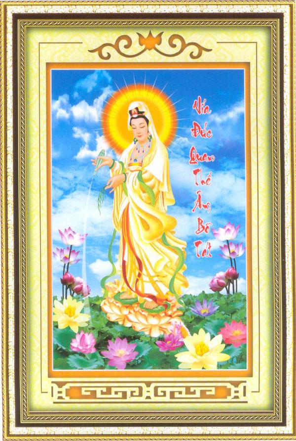 Tranh Đính Đá ABC 3D Vía Đức Quan Thế Âm Bồ Tát 63084 (KHÁCH TỰ ĐÍNH) KT:50X74CM