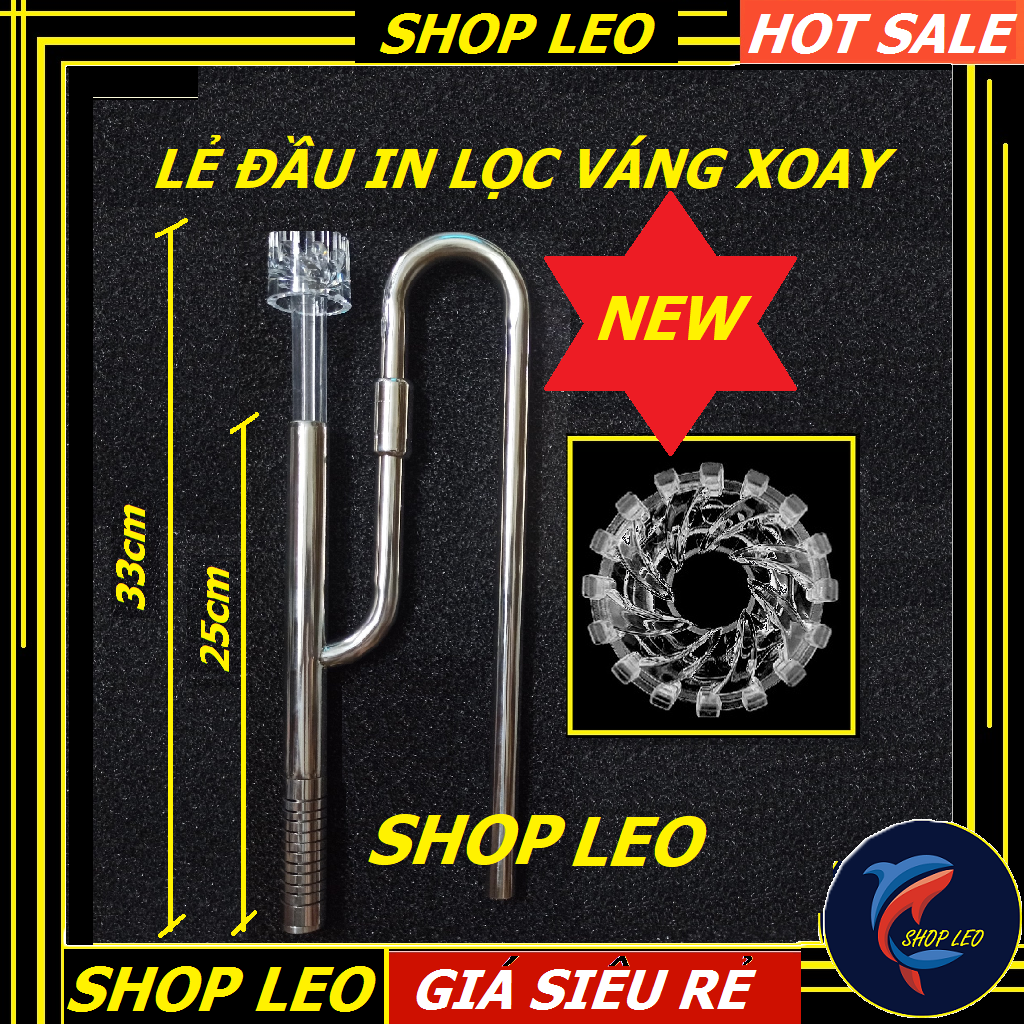 Bộ in out inox phi 16 lọc váng "xoay" -in out 304 có lọc váng - phụ kiện thủy sinh - shopleo