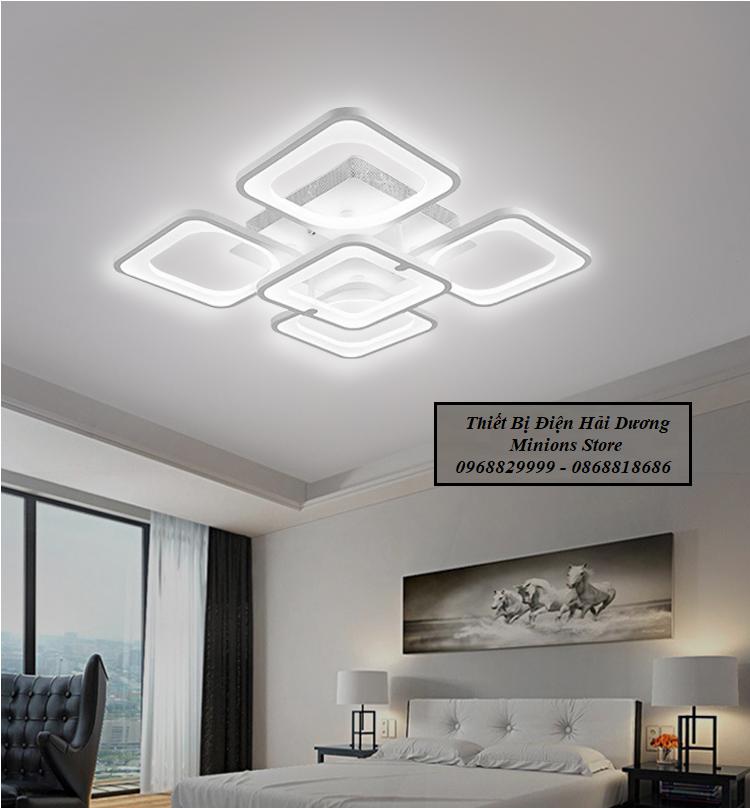 Đèn LED ốp trần Decor hình vuông NT027 3 chế độ ánh sáng Có điều khiển