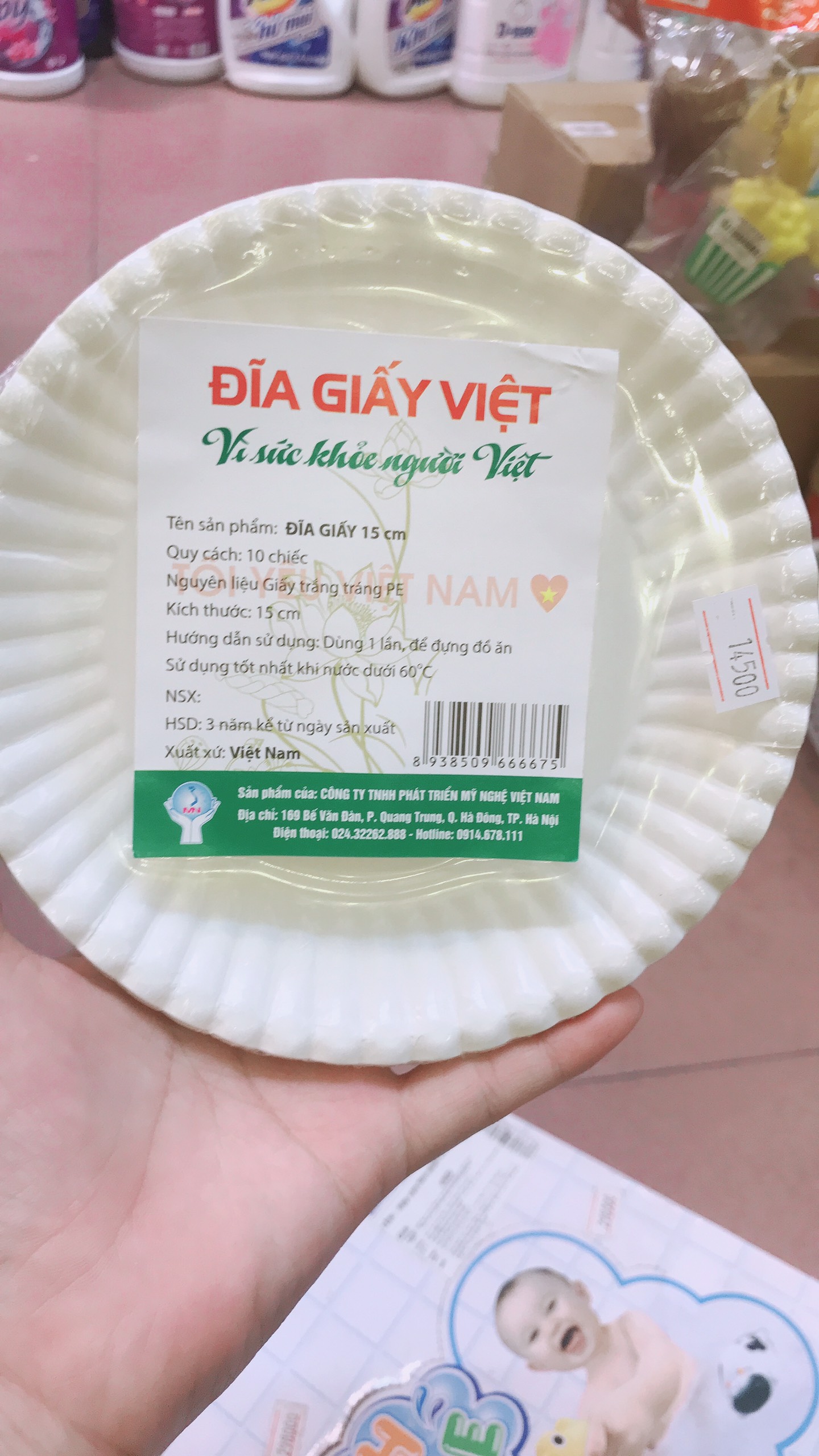 Đĩa giấy Việt - Đĩa giấy dùng một lần (có giấy chứng nhận)