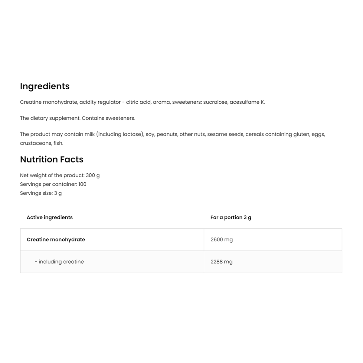 Ostostuff Creatine Monohydrate (300g, 500g) for muscle enhancement, strength & Performance