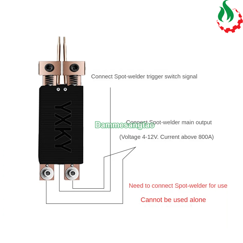 (C2-7)Tay hàn cell pin cân lực đồng đỏ (Có kim hàn)