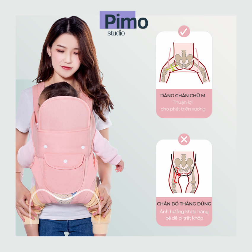 Pimo studio multifunctional anti-humpback baby backpack 0