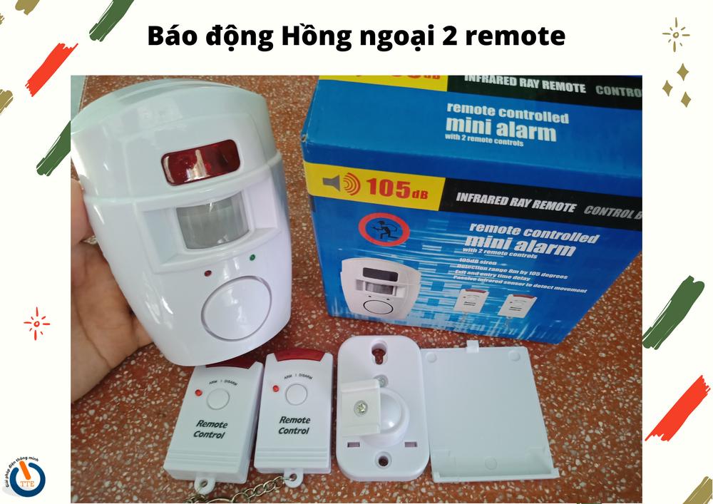 Báo động CHỐNG TRỘM cảm biến hồng ngoại có 2 điều khiển từ xa - PHIÊN BẢN MỚI