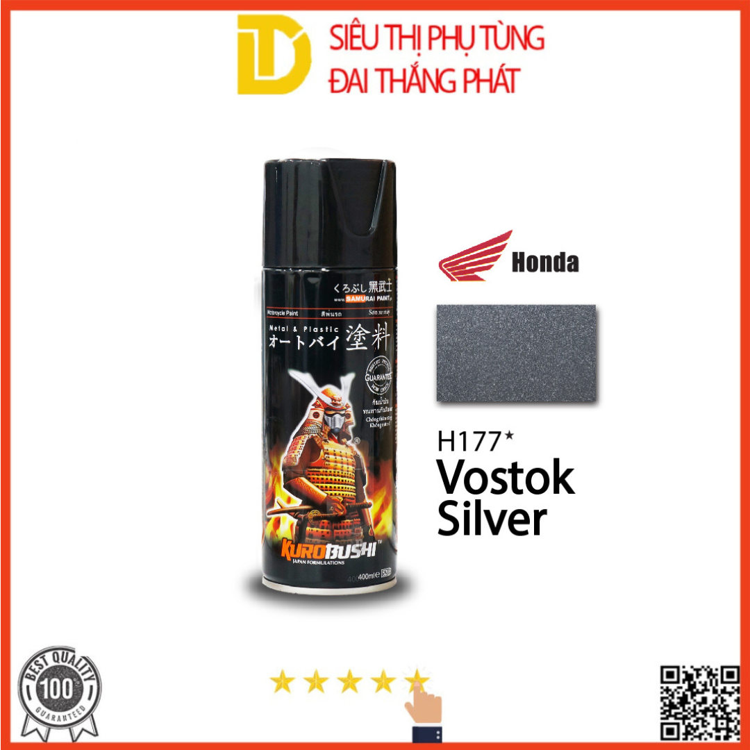 Sơn samurai sơn xịt xe máy đủ loại màu h177* màu bạc vostok
