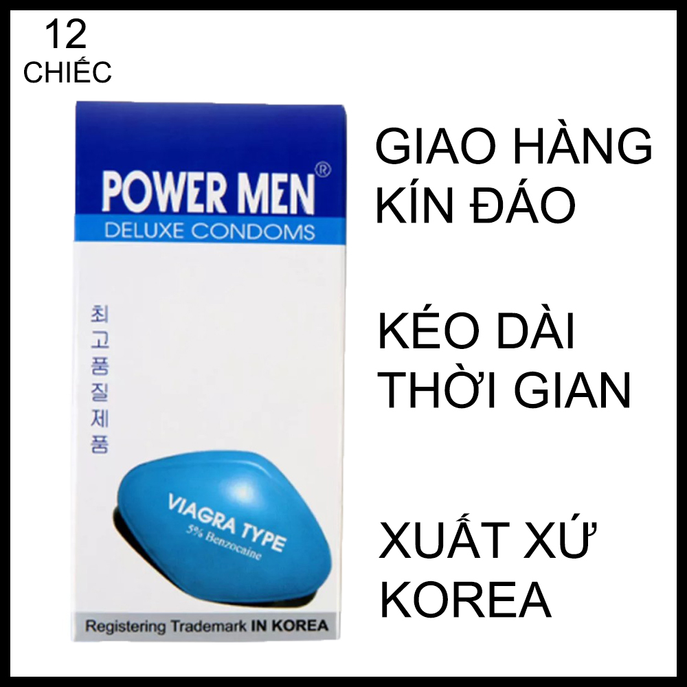 [HCM]BCS Power Men Viagra Type Kéo dài thời gian - 12 chiếc