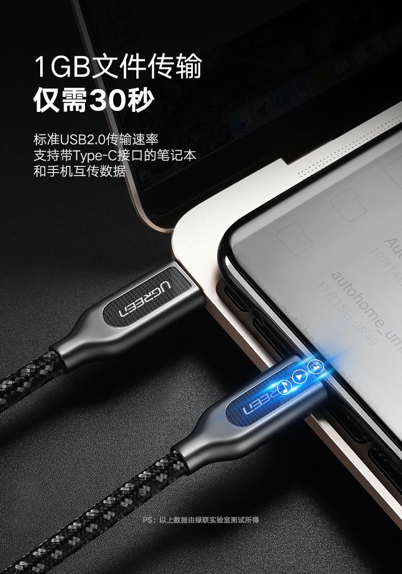 Cáp USB Type C to USB Type C Ugreen 50224 dài 1m lõi hợp kim