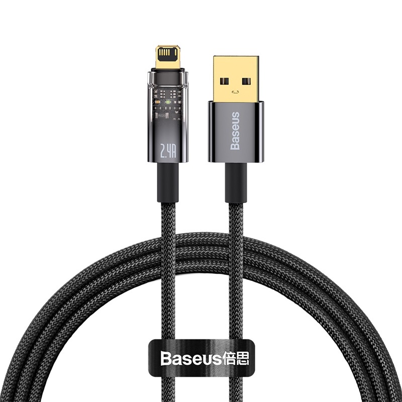 Dây cáp sạc nhanh tự ngắt iphone 20w lightning tự ngắt chính hãng baseus