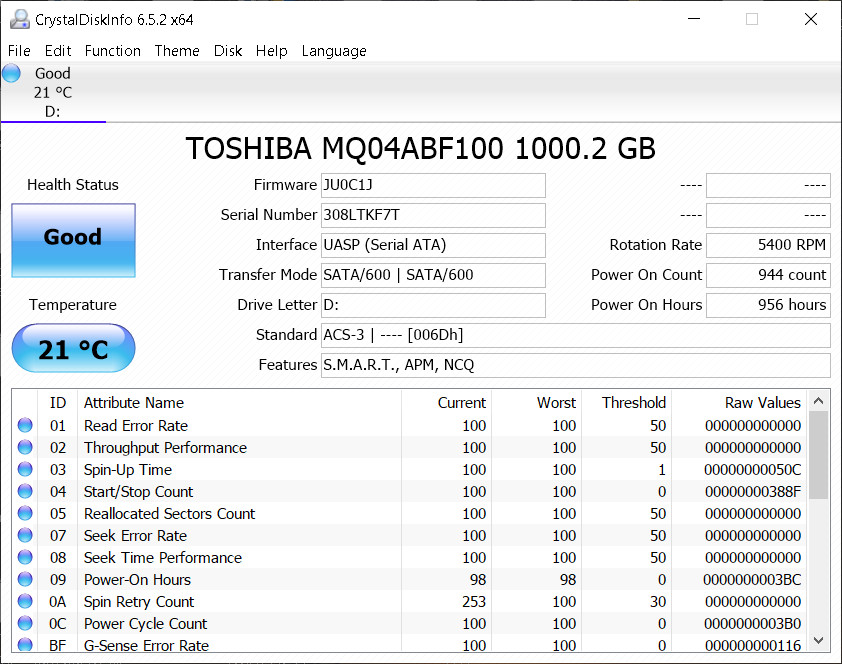 Ổn cứng laptop tháo máy Hdd 2.5 inh 1Tb