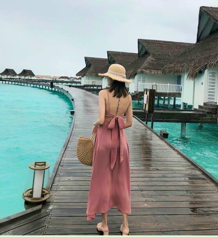 MAXI ĐI BIỂN CỘT NƠ SAU SIÊU XINH-QA STORE2020