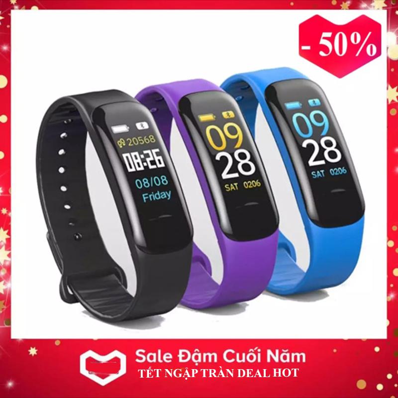 Vòng đeo tay thông minh Wearfit C1 Plus màn hình màu cảm ứng, Đồng hồ thông minh chống nước, Đồng hồ thông minh có bluetooth , Đồng hồ thông minh giá rẻ - Vòng tay thông minh, vòng theo dõi vận động