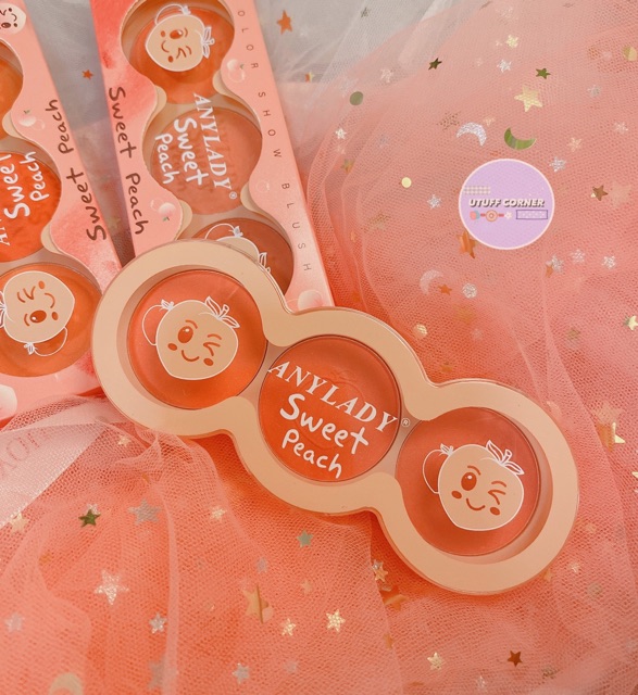 Phấn Má 3 Ô ANYLADY SWEET ORANGE NO.738C
