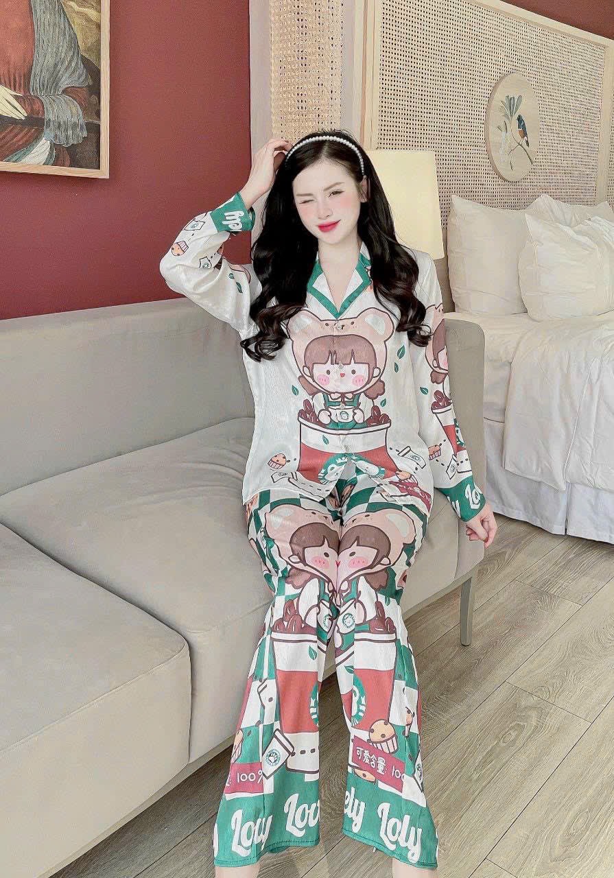 Sét bộ áo satin thái mát hàng cao cấp MS98.