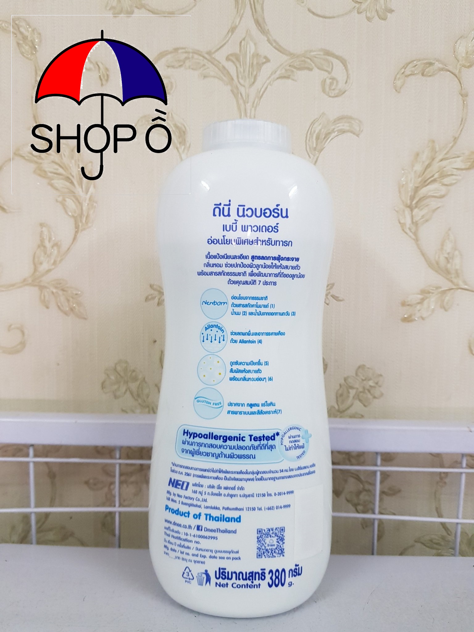 [HCM]Combo 2 chai phấn thơm Dnee 380gram màu trắng