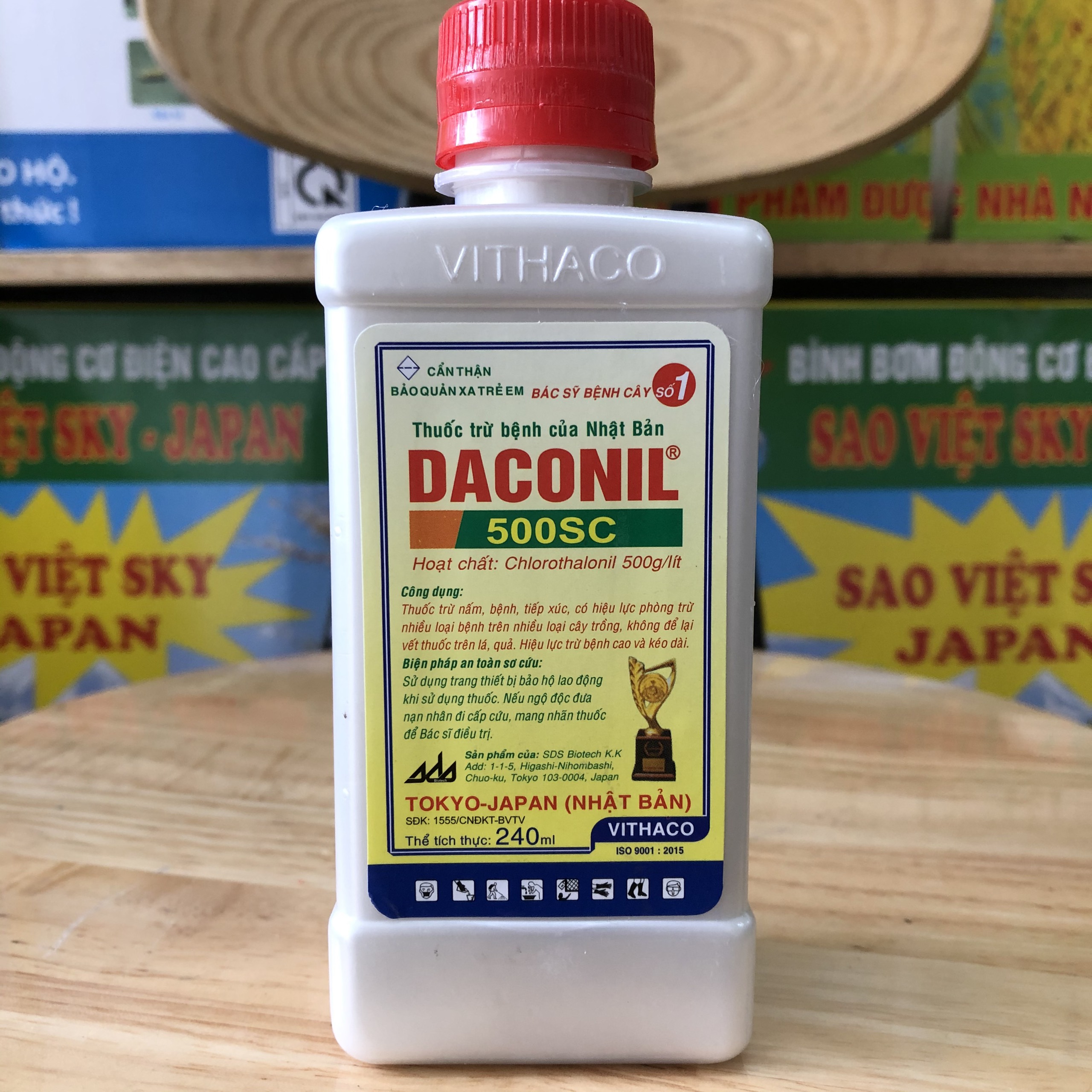 Daconil 500sc (chai 240ml ) trừ nấm bệnh cây trồng (Đạo ôn, khô vằn, sương mai, thán thư, phấn trắng, đốm lá)