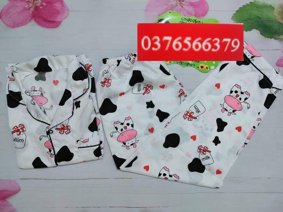Bộ Pizama tay cộc quần dài 40-60kg