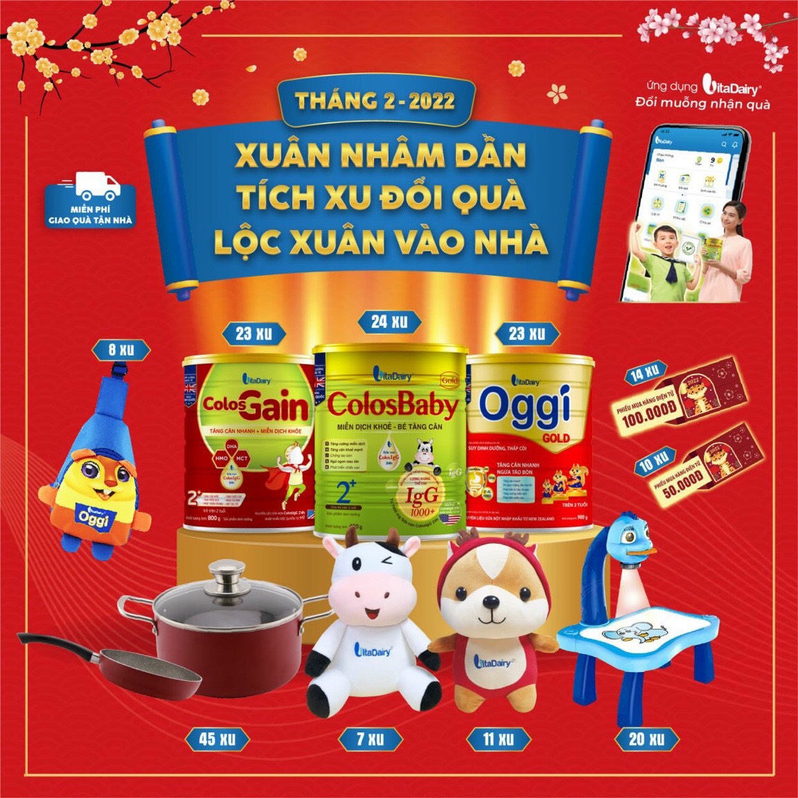 (Scan Qr Code - Earn Coins) Vitadairy Colos Gain 1+ Powdered Milk 800g.