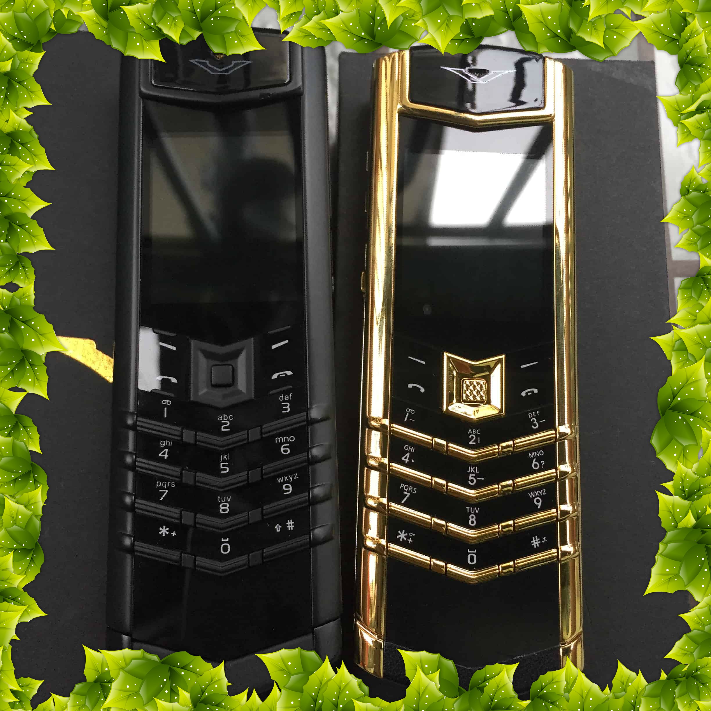 Điện thoại Vertu K8 2 sim giá rẻ lưng đá cao cấp  - 2 pin