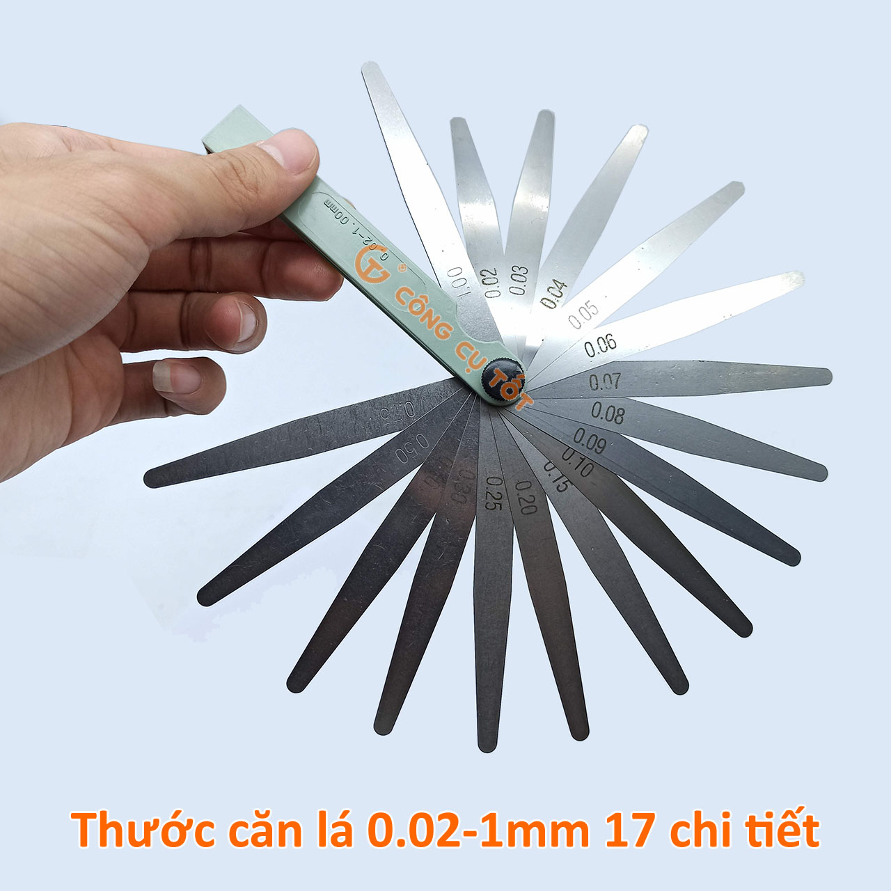 Thước căn lá - thước đo khe hở 17 lá 0.02-1mm
