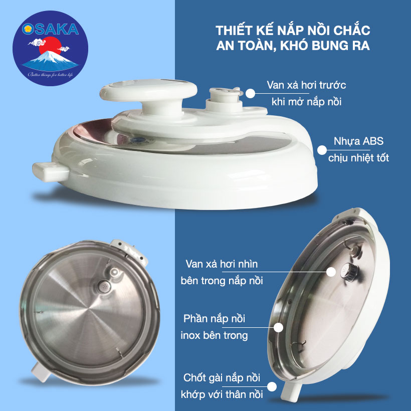 Nồi áp suất điện tử 5.0 Lít OSAKA IPD05GE