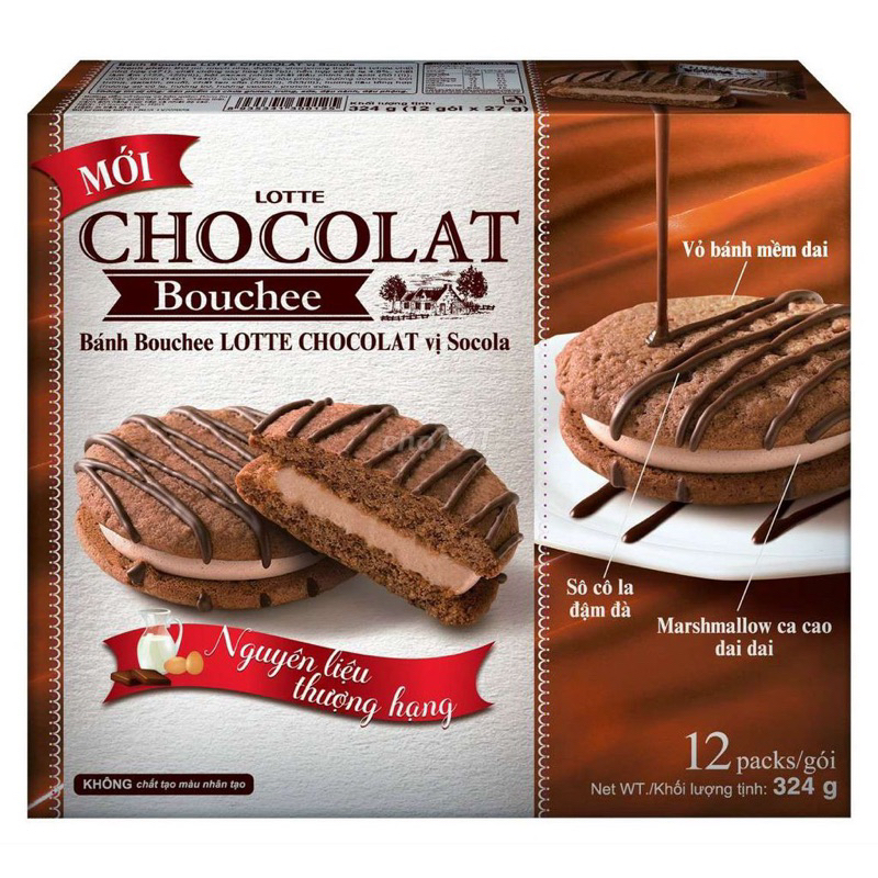 BÁNH CHOCOPIE DREAM CAKE LOTTE VỊ CACAO 408GR E