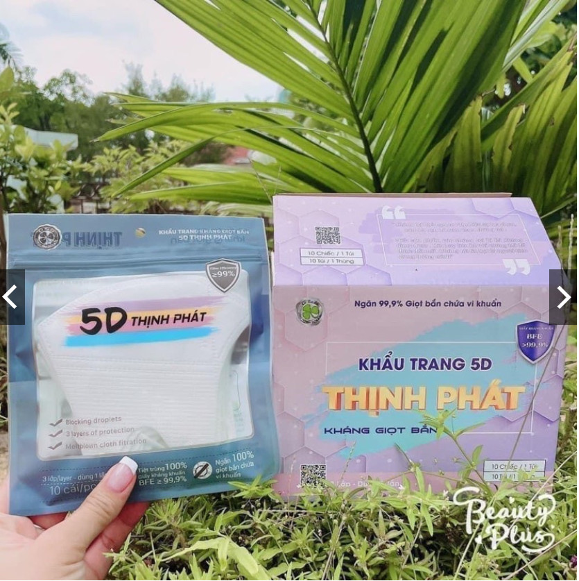 FREESHIP MAX THÙNG 100 CHIÊC  KHẨU TRANG 5d THỊNH PHÁT