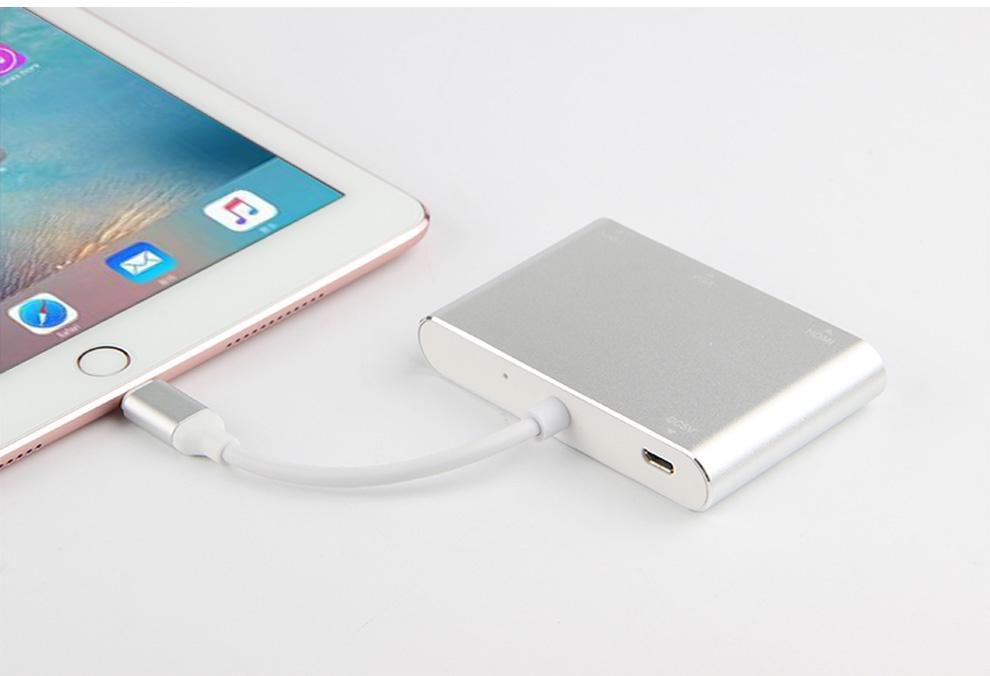 Cáp Chuyển Lightning Ra Hdmi Và Vga Có Cổng Audio chất lượng cao