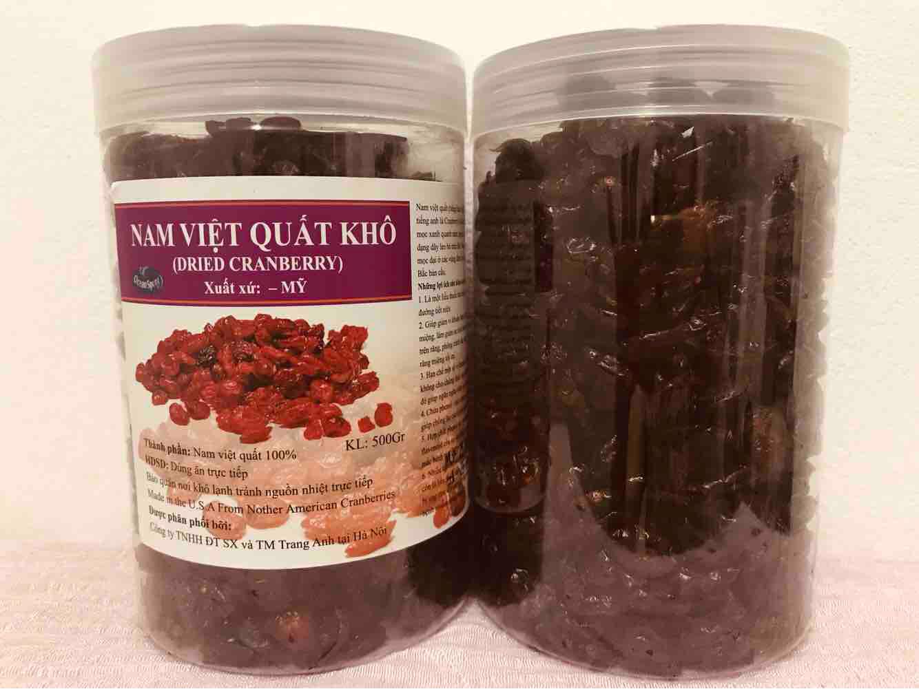 Nam việt quất sấy khô 500g