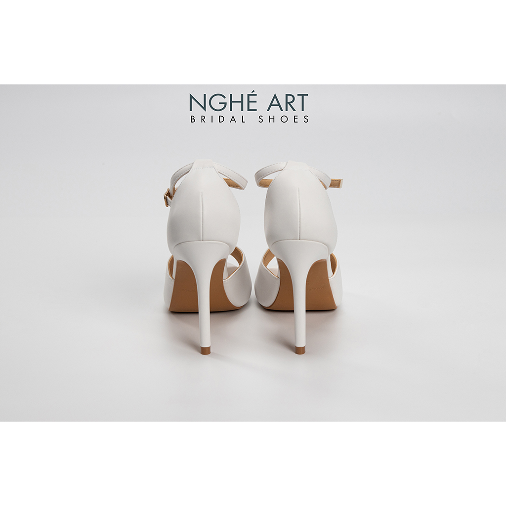 Giày cưới Nghé Art basic cao gót quai sandal 286