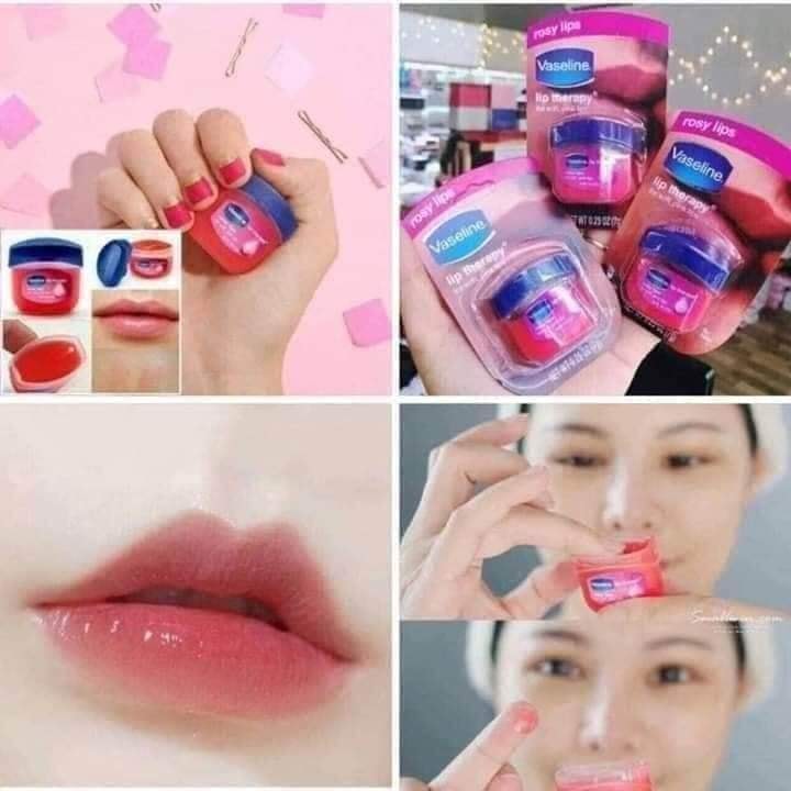 Sáp dưỡng môi Vaseline hồng xinh dạng hũ 7g