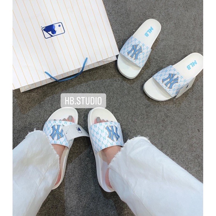 [𝐅𝐮𝐥𝐥 𝐁𝐨𝐱+Ả𝐧𝐡 𝐓𝐡ậ𝐭] Dép 𝗠𝗟.𝗕 NY Xanh Blue x Trắng siêu xinh