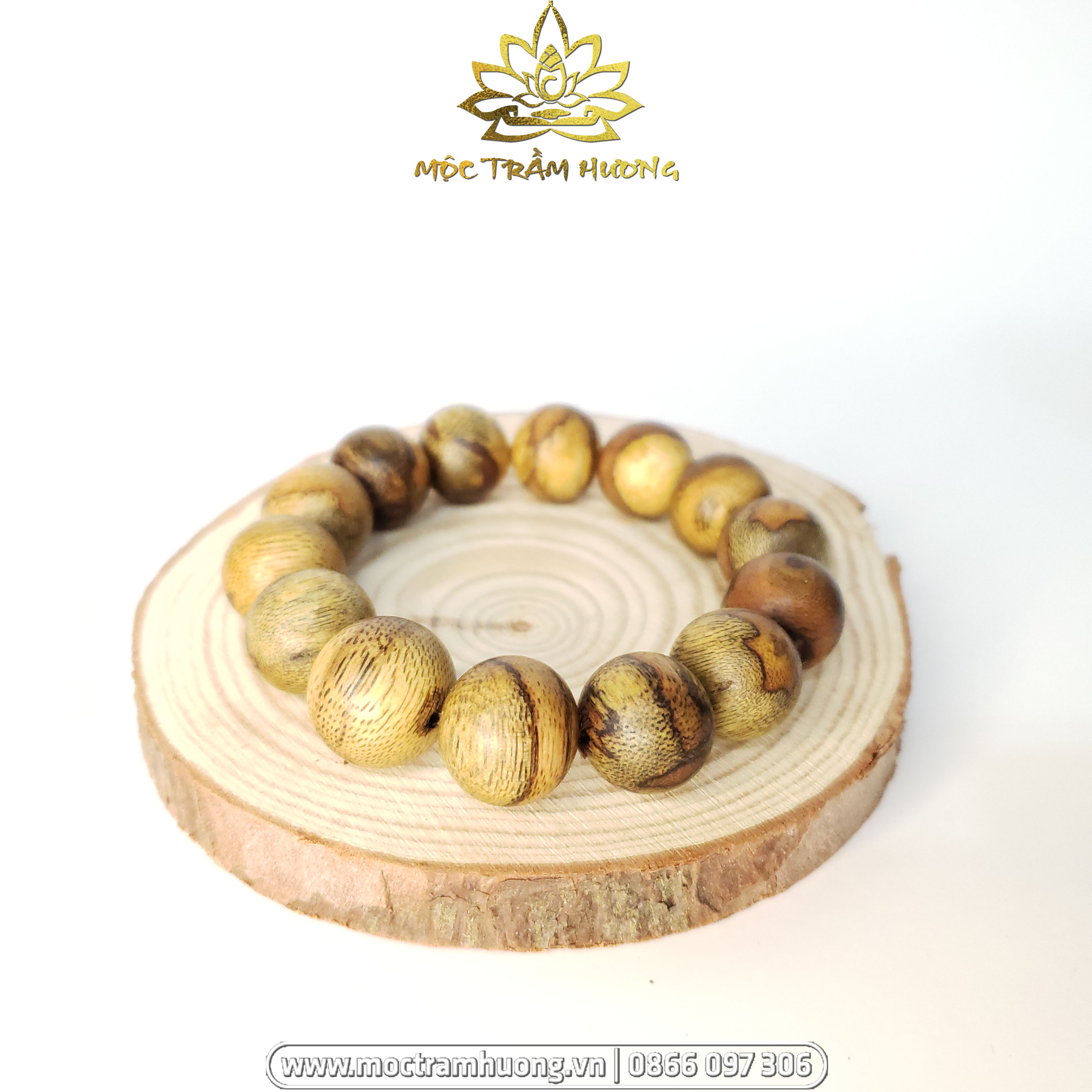 [HCM]Vòng Tay Trầm Hương Tốc Bông Size Nam/Nữ Mùi Thơm Dịu Nhẹ Trầm Tốc Việt Tự Nhiên 100% mang lại May Mắn & Tài Lộc