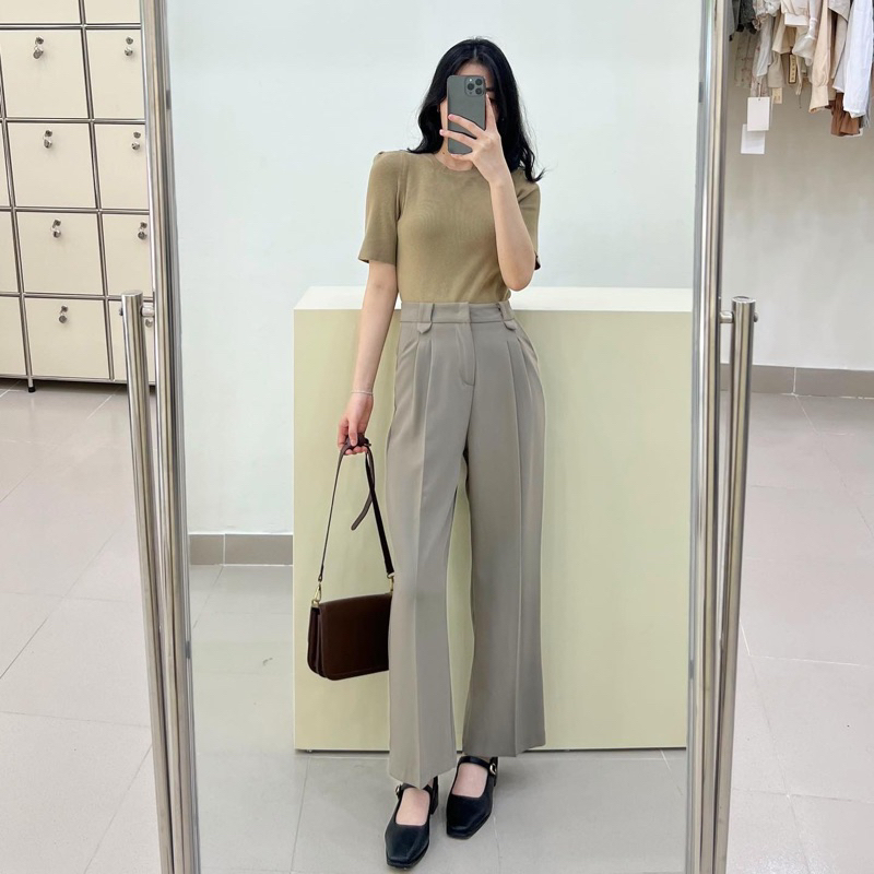 Quần suông Hàn quốc cài khuy Q211