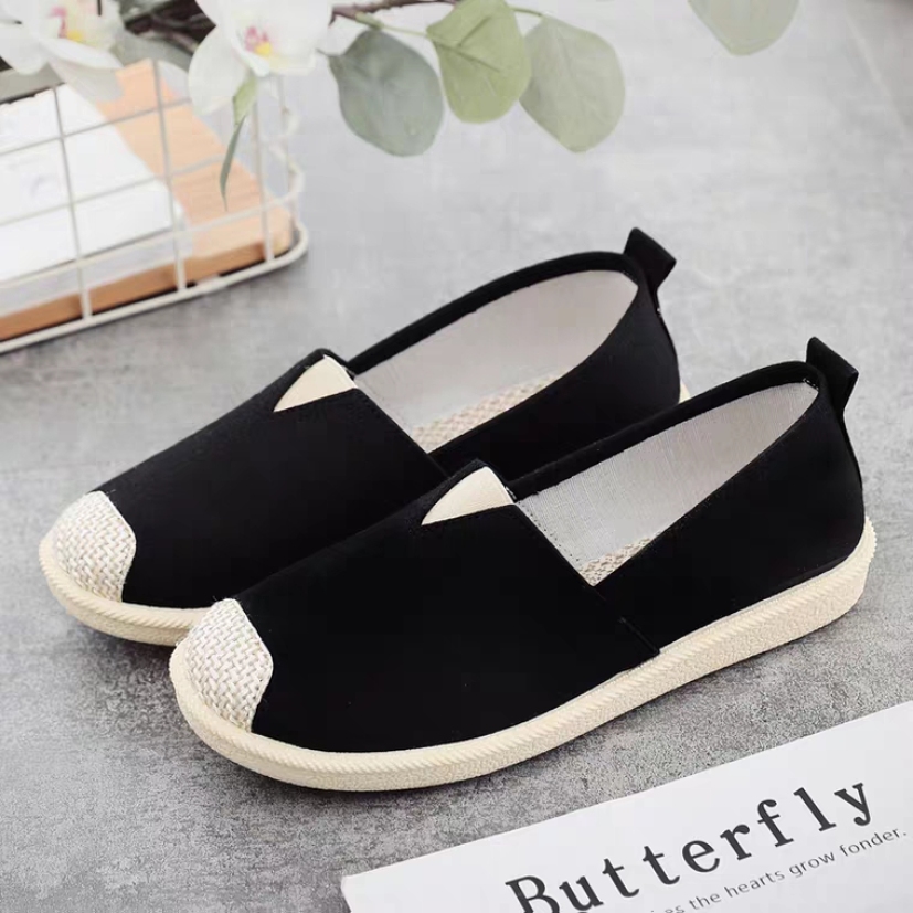 Giày nữ| Giày lười nữ vải cách điệu mũi giày cá tính- Giày slip on - SHG001 giá rẻ