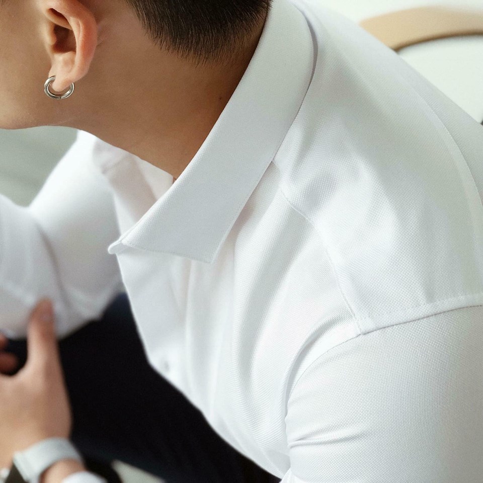 Áo sơ mi nam chất liệu lụa siêu mát, Sơ mi nam chống nhăn (Màu Trắng)