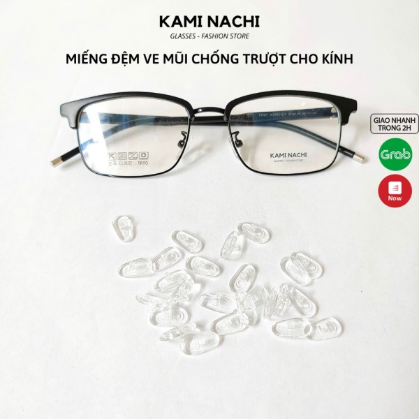 Giá bán Bộ 2 miếng đệm mũi chống trượt cho kính bằng silicon siêu mềm màu trong suốt KAMI NACHI