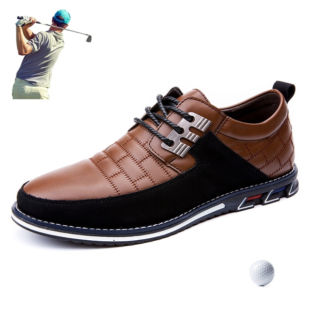 Men Golf Shoes Plus Size 29CM Big Foot Male Waterproof Outdoor Golfing  Training Sneakers Winter Leather Shoes Golf Trainers 